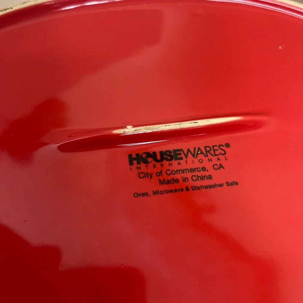 Housewares International Red Oval Ceramic Baking Dish | 13” Oven Safe